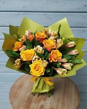 Букет цветов из:  Альстромерии и Розы в Золотово