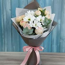 Букет цветов из:  Хризантемы и Розы в Золотово