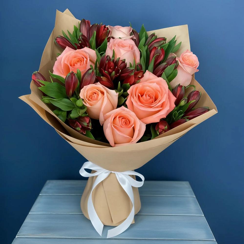 Букет цветов из: Розы и Альстромерии в Золотово