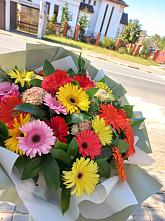 Букет цветов из:  Герберы #REPLACE_PRED# Золотово