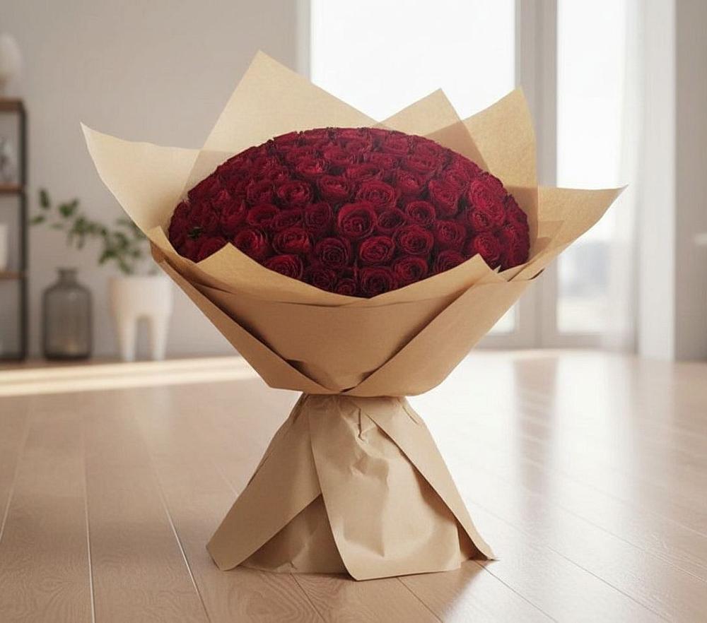 Букет 101 Красная роза в Золотово