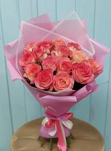 Букет 15 Розовых роз Равель в Золотово